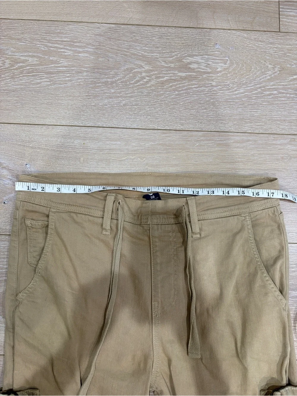 True Religion Men's Khaki Cargo Joggers